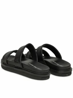 Ciabatte Flat Molded Doublebar Sandal Lth YM0YM01226 Nero
