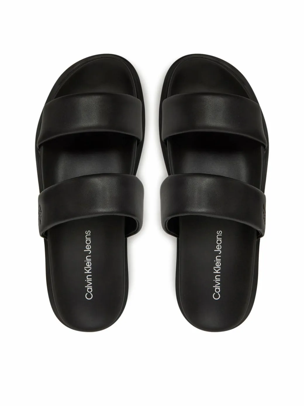 Ciabatte Flat Molded Doublebar Sandal Lth YM0YM01226 Nero