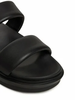 Ciabatte Flat Molded Doublebar Sandal Lth YM0YM01226 Nero