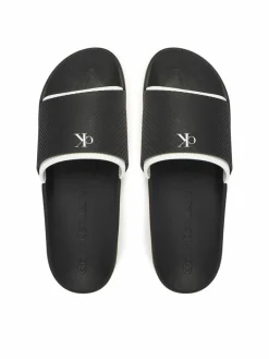 Ciabatte Slide Rubber Neoprene Text YM0YM01234 Nero