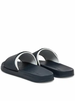 Ciabatte Slide Rubber Neoprene Text YM0YM01234 Blu scuro
