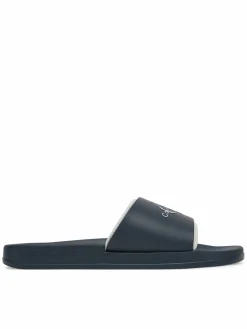 Ciabatte Slide Rubber Neoprene Monologo YM0YM00361 Blu scuro