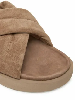 Ciabatte Suede Crossed 50102-500 Beige