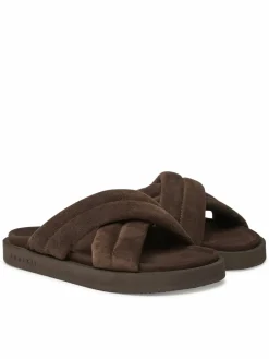 Ciabatte Suede Crossed 50102-500 Marrone