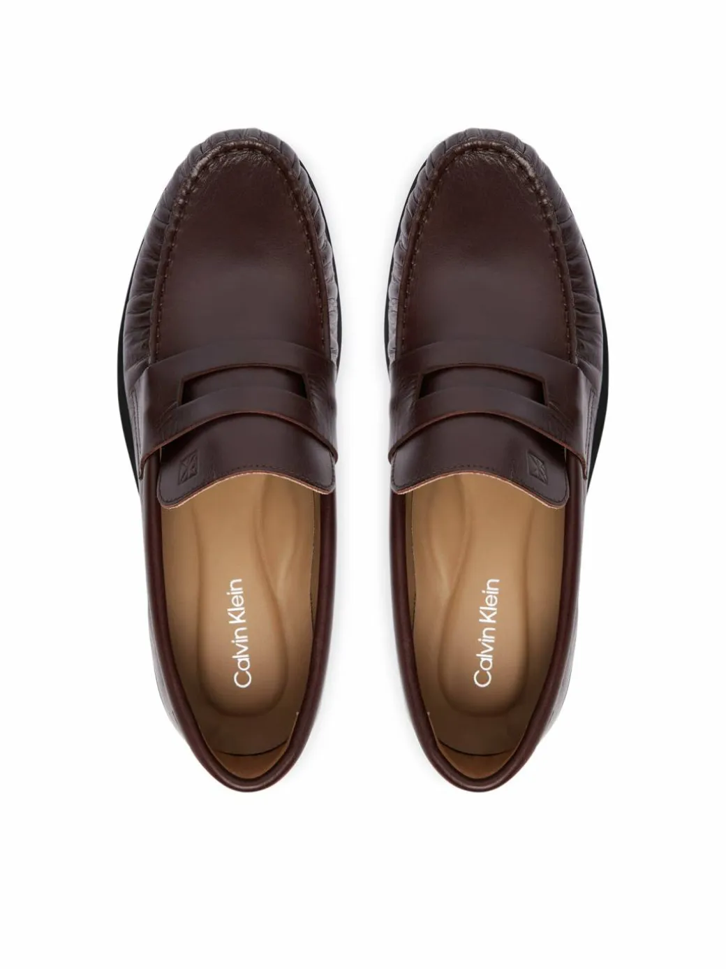 Loafers Ess Rubber Loafer Wr Pol Lth HM0HM02171 Marrone scuro