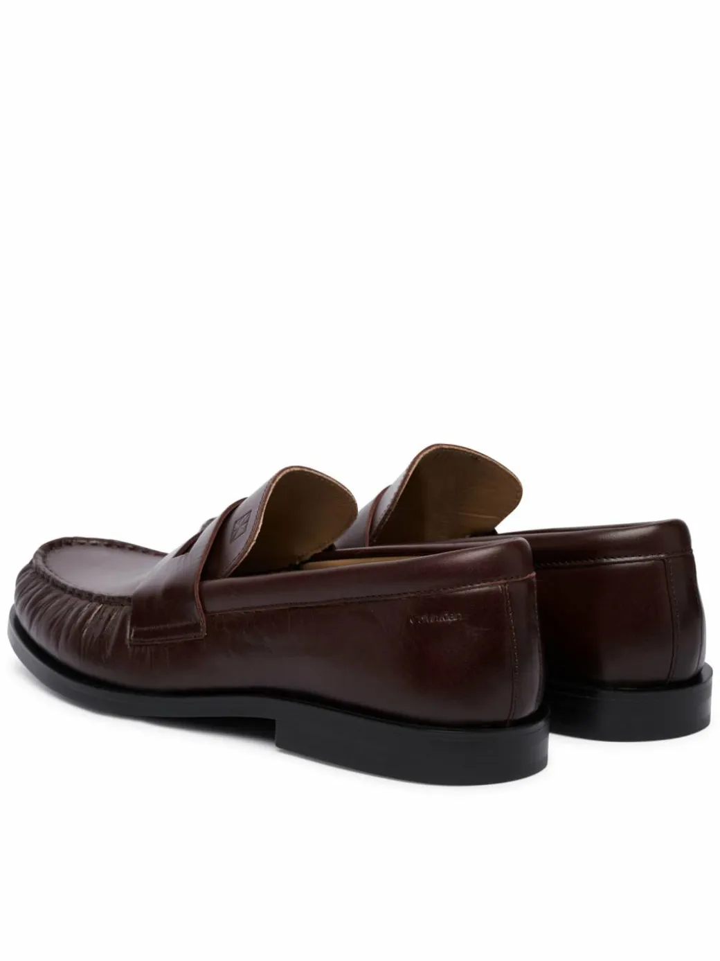 Loafers Ess Rubber Loafer Wr Pol Lth HM0HM02171 Marrone scuro