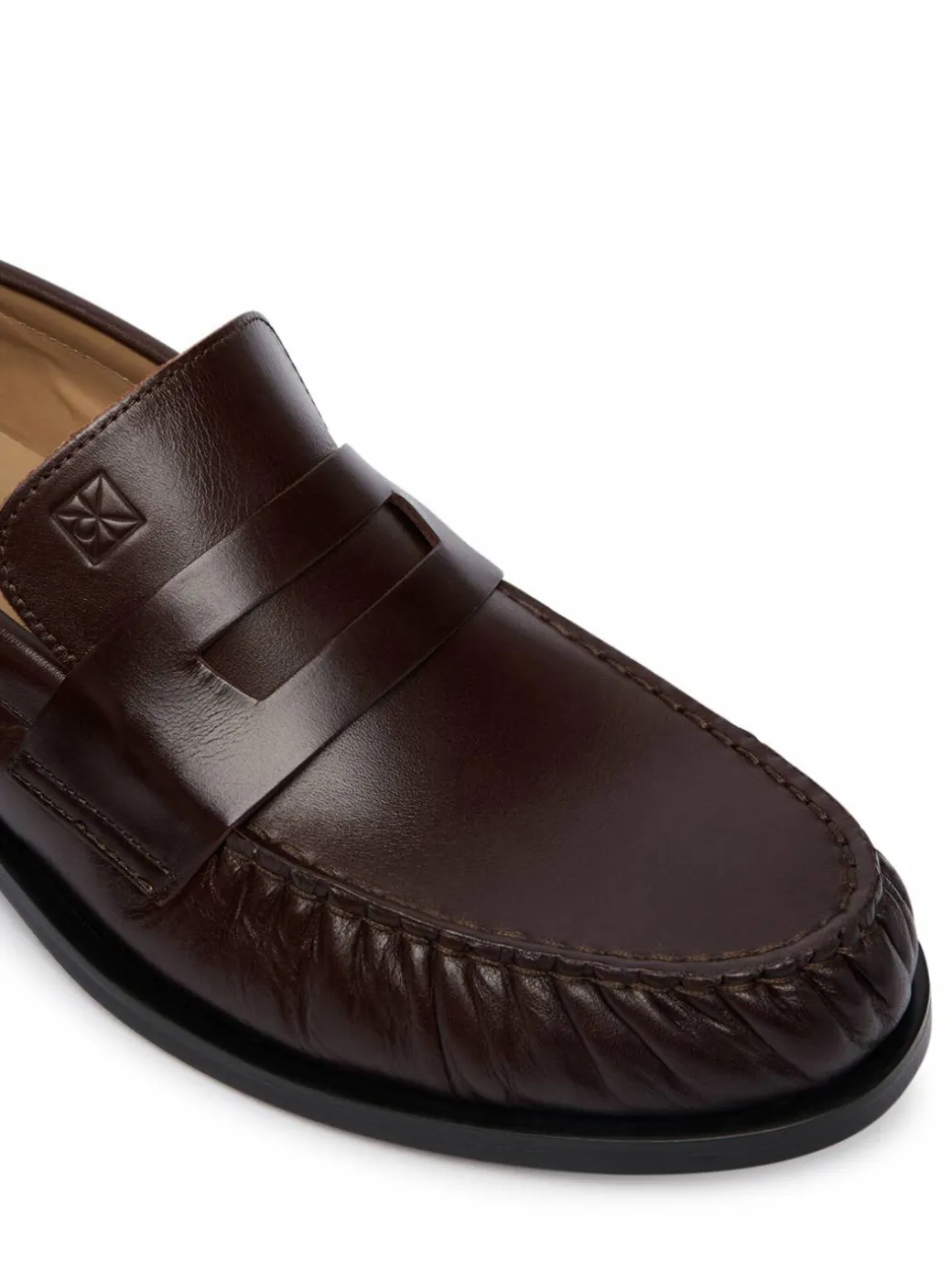Loafers Ess Rubber Loafer Wr Pol Lth HM0HM02171 Marrone scuro
