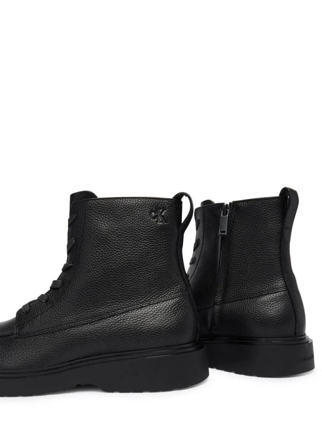 Polacchine Combat Ess Lace Up Apron Lth W YM0YM01375 Nero
