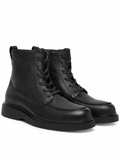 Polacchine Combat Ess Lace Up Apron Lth W YM0YM01375 Nero
