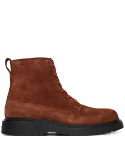 Polacchine Combat Ess Lace Up Zip Boot Su YM0YM01371 Marrone