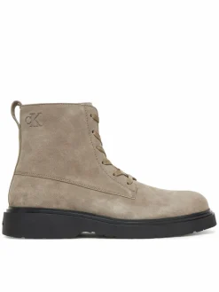 Polacchine Combat Ess Lace Up Zip Boot Su YM0YM01371 Grigio