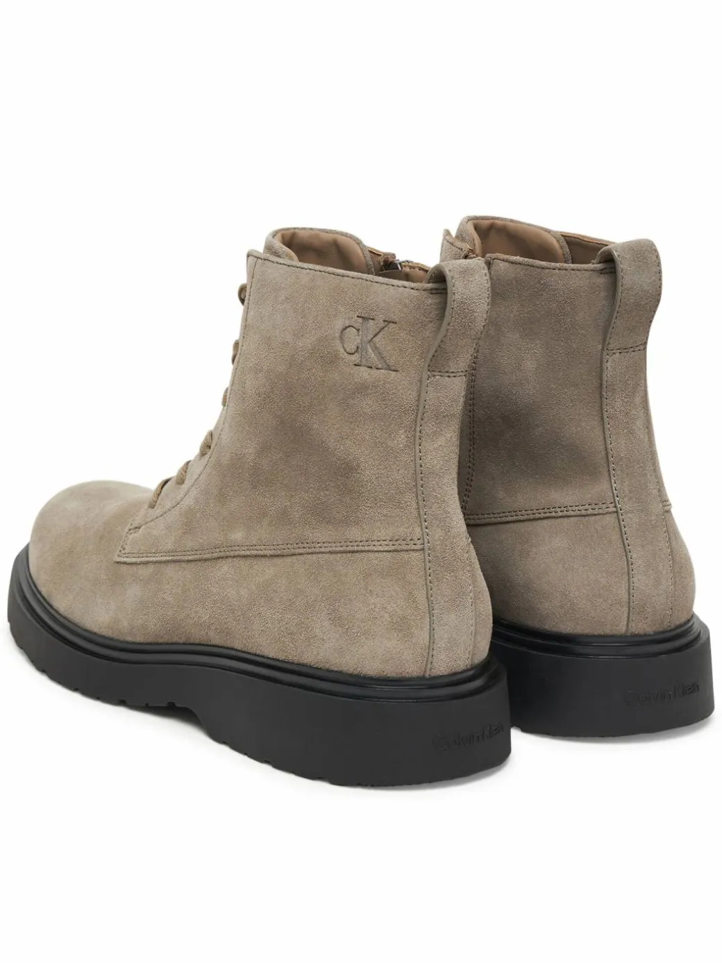 Polacchine Combat Ess Lace Up Zip Boot Su YM0YM01371 Grigio