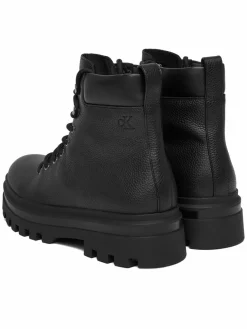 Polacchine Lugged Hiking Lace Up Lth YM0YM01336 Nero