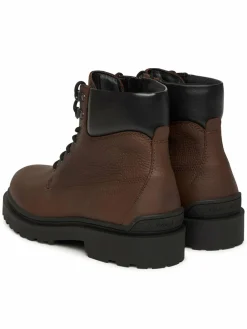 Polacchine Tjm Lace Up Boot Leather EM0EM01629 Marrone