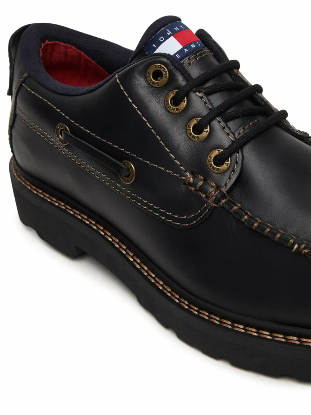 Scarpe basse Archive '01 Boat Shoe Leather EM0EM01651 Nero