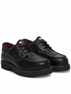 Scarpe basse Archive '01 Boat Shoe Leather EM0EM01651 Nero