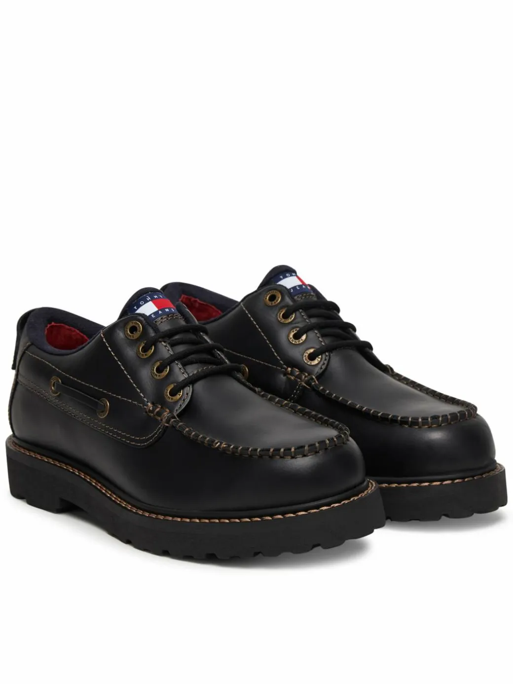 Scarpe basse Archive '01 Boat Shoe Leather EM0EM01651 Nero