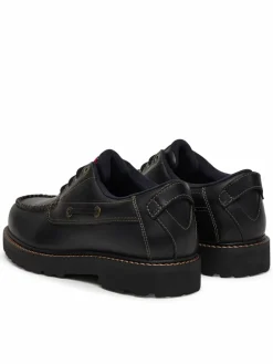 Scarpe basse Archive '01 Boat Shoe Leather EM0EM01651 Nero