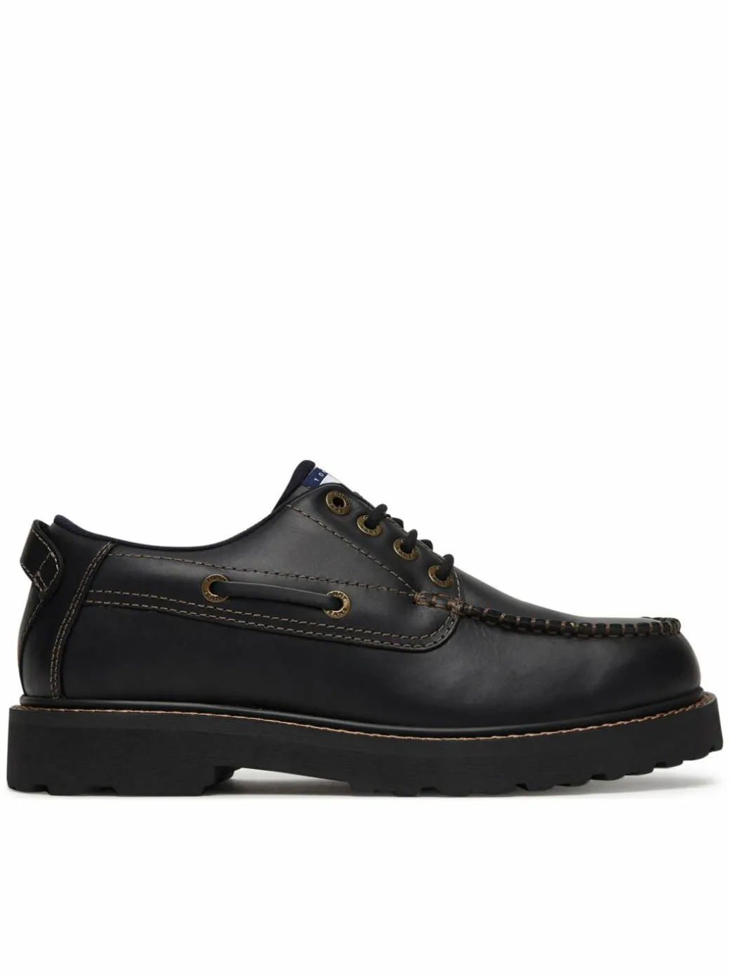Scarpe basse Archive '01 Boat Shoe Leather EM0EM01651 Nero