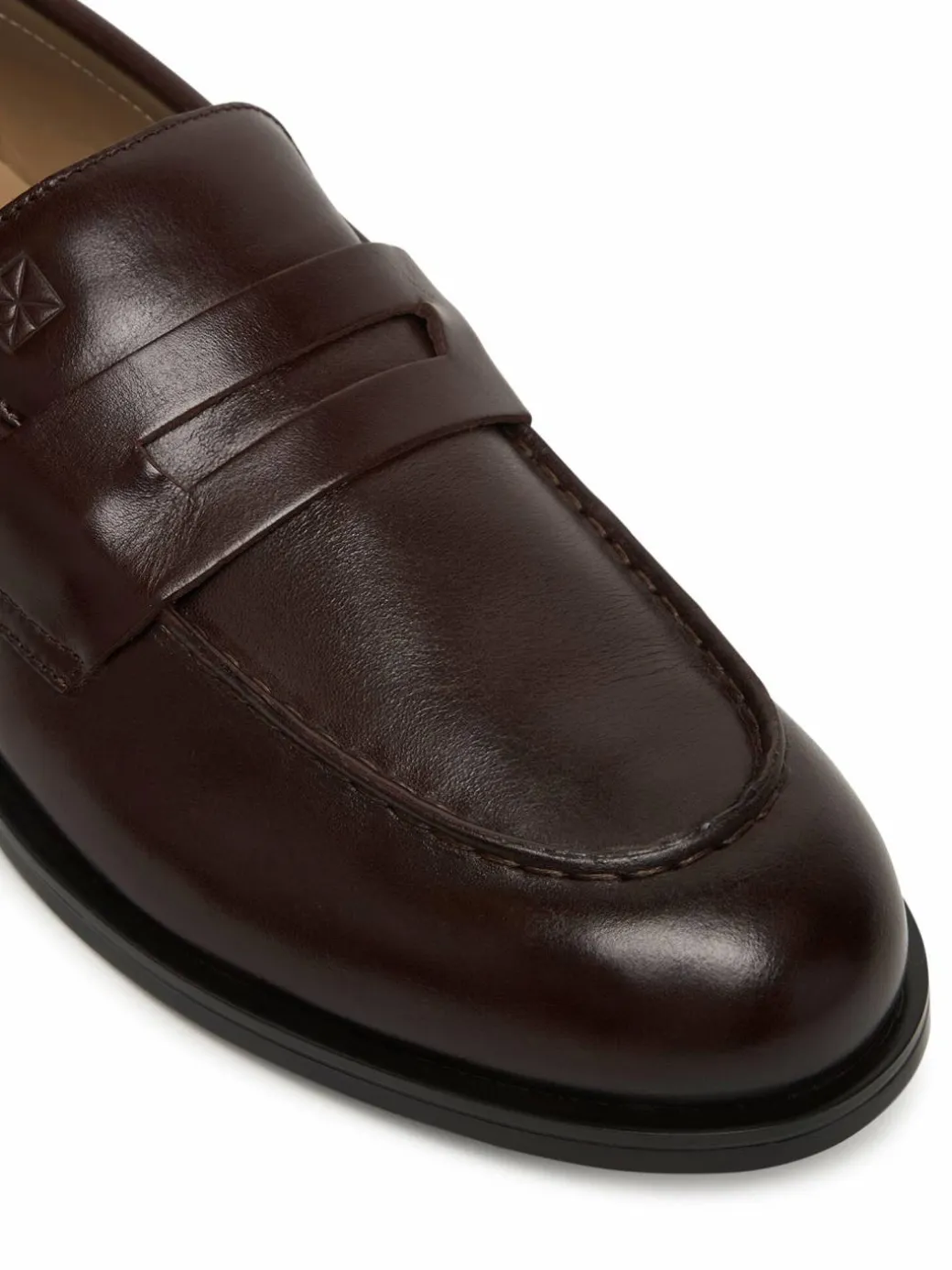 Scarpe basse Ess Rubber Penny Loafer Pol Lth HM0HM02025 Marrone