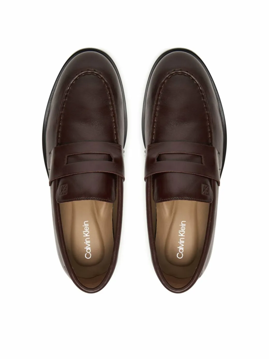 Scarpe basse Ess Rubber Penny Loafer Pol Lth HM0HM02025 Marrone