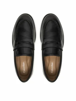 Scarpe basse Ess Rubber Penny Loafer Pol Lth HM0HM02025 Nero