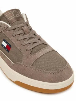 Sneakers Canvas Leather Cupsole Trainers EM0EM01680 Marrone