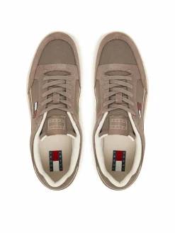 Sneakers Canvas Leather Cupsole Trainers EM0EM01680 Marrone