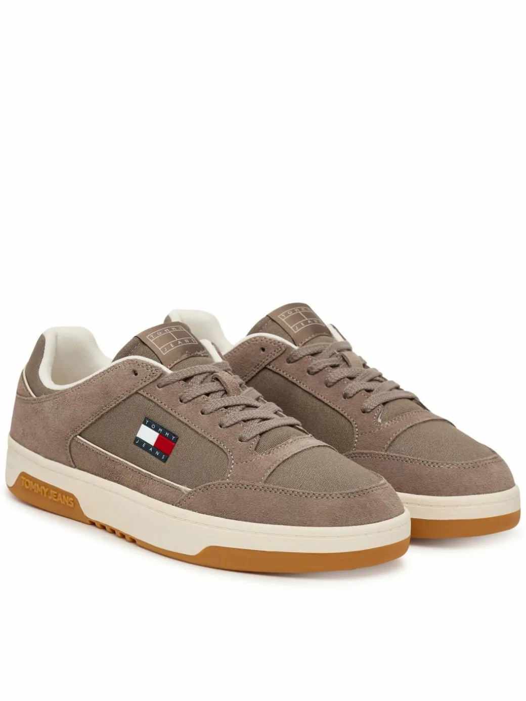 Sneakers Canvas Leather Cupsole Trainers EM0EM01680 Marrone