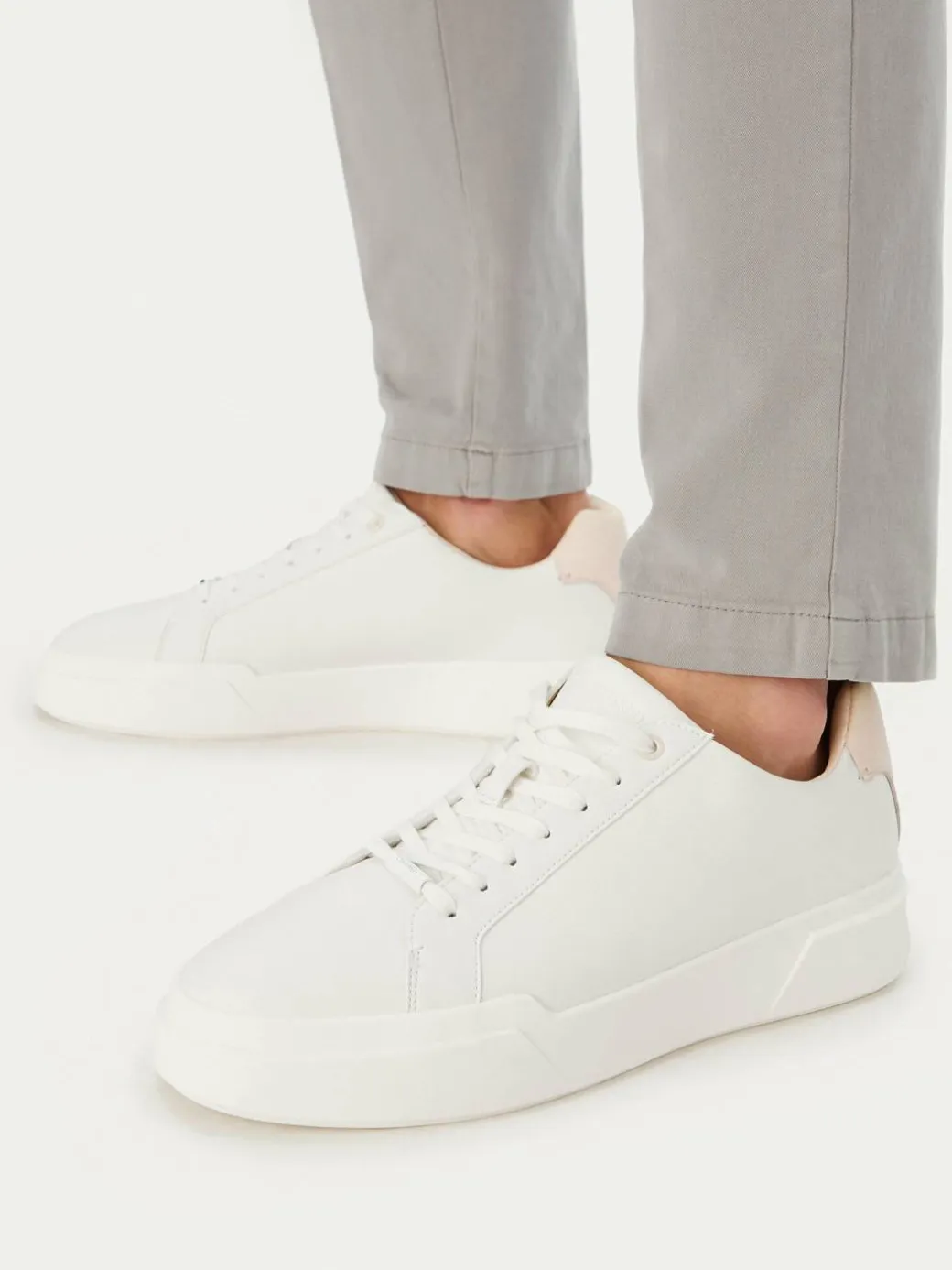 Sneakers Chunky Cupsole Laceup Clean Lth HM0HM02239 Bianco