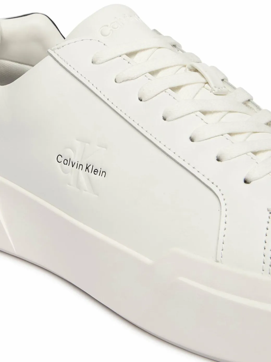 Sneakers Chunky Cupsole Laceup Lth YM0YM01344 Bianco