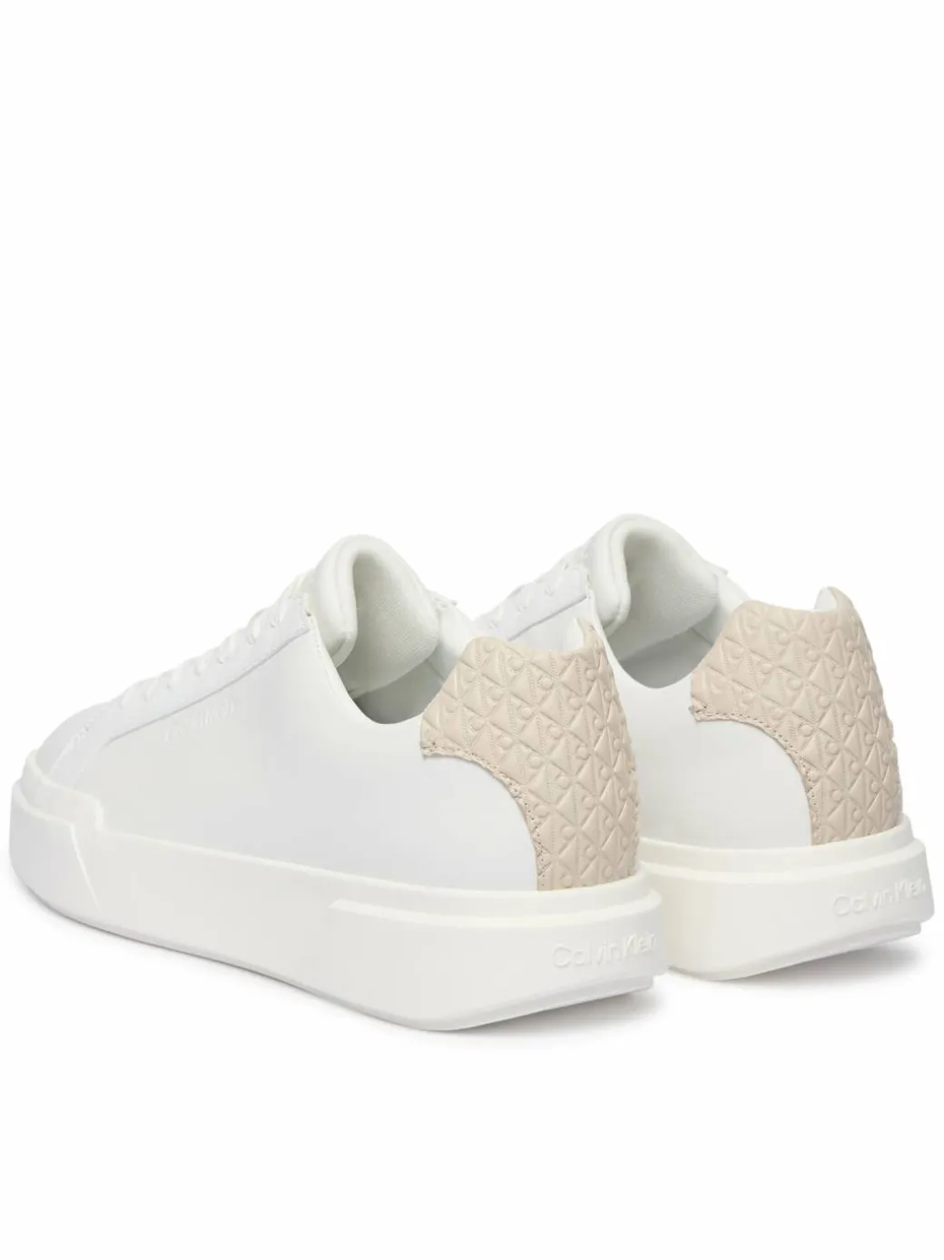 Sneakers Chunky Cupsole Laceup Lth Bt Aop HM0HM02070 Bianco