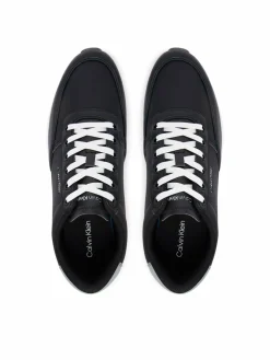 Sneakers City Runner Laceup Lth Mix HM0HM02214 Nero