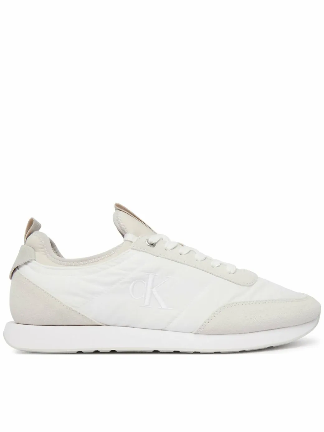 Sneakers Retro Runner Sock Laceup Mix YM0YM01414 Bianco